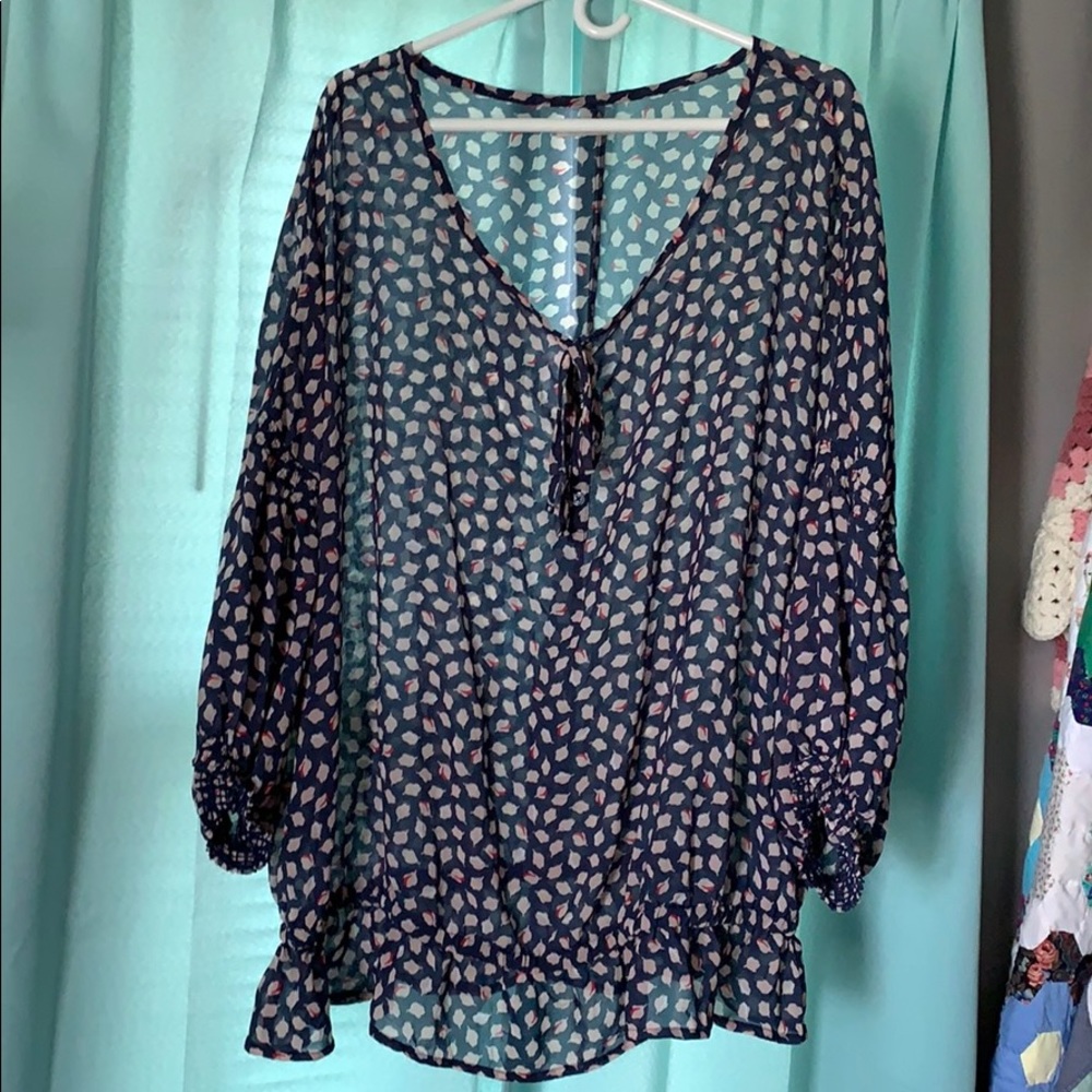 Ultra sheer blouse